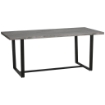 TAVOLO DA PRANZO RETTANGOLARE STILE INDUSTRIALE PER 8 PERSONE, 180X90X75 CM, GRIGIO E NERO