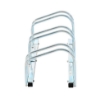 RASTRELLIERA PORTABICICLETTE PARCHEGGIO PER 3 BICICLETTE TUBI D'ACCIAIO 70.5 × 33 × 27 CM ARGENTO