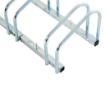 RASTRELLIERA PORTABICICLETTE PARCHEGGIO PER 3 BICICLETTE TUBI D'ACCIAIO 70.5 × 33 × 27 CM ARGENTO