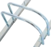 RASTRELLIERA PORTABICICLETTE PARCHEGGIO PER 3 BICICLETTE TUBI D'ACCIAIO 70.5 × 33 × 27 CM ARGENTO