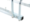 RASTRELLIERA PORTABICICLETTE PARCHEGGIO PER 3 BICICLETTE TUBI D'ACCIAIO 70.5 × 33 × 27 CM ARGENTO