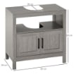 MOBILE SOTTOLAVABO CON ARMADIETTO A 2 ANTE E RIPIANI IN LEGNO 60X30X60CM, GRIGIO