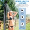 DOCCIA SOLARE RISCALDATA 60° PER ESTERNO CON SERBATOIO DA 20 LITRI E MISCELATORE NERO
