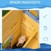 SABBIERA PER BAMBINI IN LEGNO A FORMA DI NAVE PIRATA CON VANO 158X78X45CM