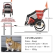 RIMORCHIO BICI PER CANI CANI SOTTO I 30KG CON 2 INGRESSI, FINESTRE A RETE E TETTO APRIBILE, 150X82X98-108CM