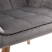 POLTRONCINA STILE NORDICO IN LEGNO ED EFFETTO VELLUTO GRIGIO PER SOGGIORNO O UFFICIO, 64X62X72.5 CM