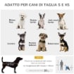 PASSEGGINO PER CANI PIEGHEVOLE CON TETTUCCIO REGOLABILE E RUOTE GIREVOLI, 82X47X97CM, BLU