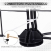 RECINTO PER CONIGLI MODULABILE CON ACCESSORI MONTAGGIO, IN ACCIAIO, 105X105X70CM - NERO