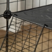RECINTO PER CONIGLI MODULABILE CON ACCESSORI MONTAGGIO, IN ACCIAIO, 105X105X70CM - NERO