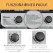 BARBECUE A GAS CON COPERCHIO, BRUCIATORI DA 5.6KW, BBQ E RUOTE, 104X49X99CM