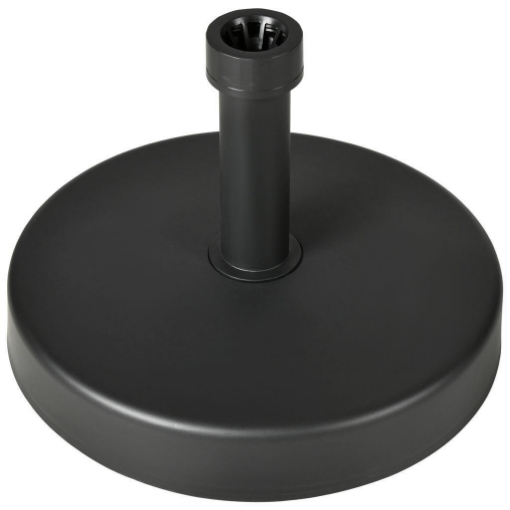 Base Per Ombrellone Da Terrazza Interrata SLIIMU, Portaombrelloni A Scomparsa In Acciaio, Nero, Peso 7.5 Kg, Stabile Al Vento