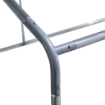 POLLAIO DA GIARDINO CON TELAIO ZINCATO, COPERTURA IMPERMEABILE E RETE ESAGONALE, 3X2X2M, ARGENTO