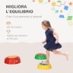 PERCORSO DI EQUILIBRIO GIOCATTOLO PER BAMBINI 3-6 ANNI PIETRE DI FIUME SET 3 PEZZI ANTISCIVOLO E IMPILABILI