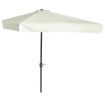 OMBRELLONE SEMICIRCOLARE DA TERRAZZA E GIARDINO CON MANOVELLA, 230X130X249CM, CREMA