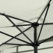 OMBRELLONE SEMICIRCOLARE DA TERRAZZA E GIARDINO CON MANOVELLA, 230X130X249CM, CREMA