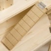 CASETTA PER CRICETI IN LEGNO A 3 LIVELLI, CASA PER CRICETI E PICCOLI RODITORI CON TETTO APRIBILE E PARETE TRASPARENTE, 115X60X55CM