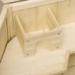 CASETTA PER CRICETI IN LEGNO A 3 LIVELLI, CASA PER CRICETI E PICCOLI RODITORI CON TETTO APRIBILE E PARETE TRASPARENTE, 115X60X55CM