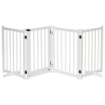 CANCELLINO PIEGHEVOLE PER CANI PICCOLA/MEDIA TAGLIA CON SERRATURA IN LEGNO 237.5X36X80CM - BIANCO