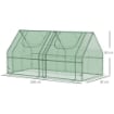 SERRA PER PIANTE ORTO CON 2 COPERTURE IN PE E PVC, STRUTTURA IN ACCIAIO - VERDE 180X90X90CM