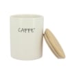 BARATTOLO PER CAFFE' TONDO 10X13 CM CON TOP IN LEGNO