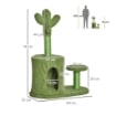 ALBERO TIRAGRAFFI PER GATTI FINO 4.5KG A FORMA DI CACTUS CON PALLINE E CUCCIA, 60X35X78CM - VERDE