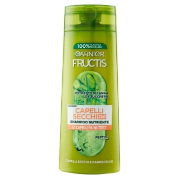 GARNIER FRUCTIS SHAMPOO 250 ML PER CAPELLI SECCHI E DANNEGGIATI  2IN1 NUTRIENTE X3 CAPELLI PIU NUTRITI OKX