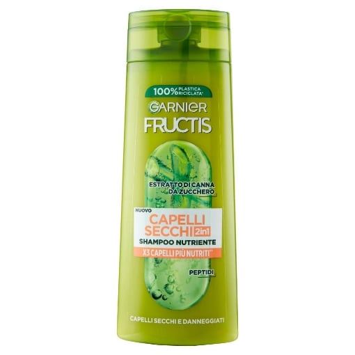 GARNIER FRUCTIS SHAMPOO 250 ML PER CAPELLI SECCHI E DANNEGGIATI  2IN1 NUTRIENTE X3 CAPELLI PIU NUTRITI OKX