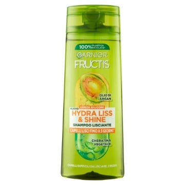 GARNIER FRUCTIS SHAMPOO LISCIANTE 250 ML HYDRA LISS&SHINE CAPELLI LISCI FINO A 3 GIORNI CON OLIO DI ARGAN OKX