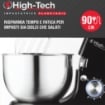 HIGH-TECH IMPASTATRICE PLANETARIA DA 5,2 LT 1200 W CON ACCESSORI COLORE BIANCO