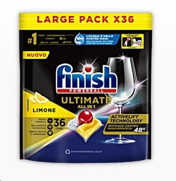 FINISH TABS ULTIMATE 36 PZ LIMONE LARGE PACK ALL IN 1 NUOVA TECNOLOGIA OKX