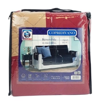 MAURY'S COPRIDIVANO REVERSIBILE A 3 POSTI 280 X 190 CM COLORE ASSORTITO