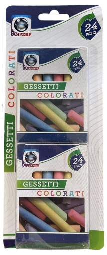 GESSETTI 24 PZ IN COLORI VARI IDEALI PER SCRIVERE SU LAVAGNE 