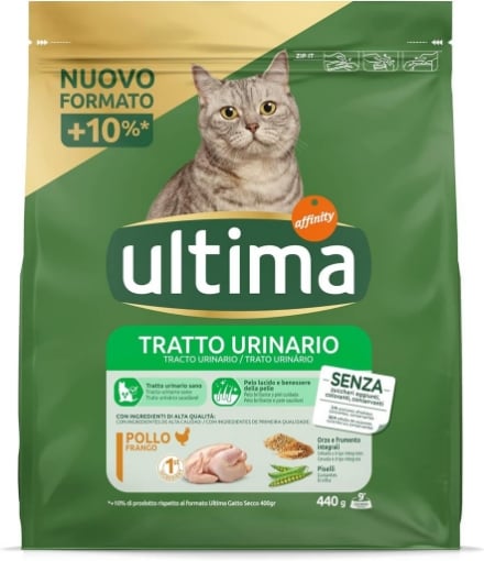 ULTIMA CROCCHETTE URINARY PER GATTO GUSTO POLLO 440 GR LIENA TRATTO URINARIO SANO