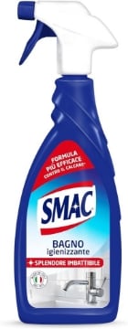 SMAC IGIENIZZANTE DETERGENTE SPRAY MULTISUPERFICIE ANTICALCARE CON TECNOLOGIA ZERO ALONI, 650 ML X BAGNO OKX