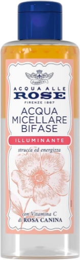 ACQUA MICELLARE BIFASE ALLE ROSE 200 ML ALLA ROSA CANINA + AZIONE ILLUMINANTE VITAMINA C OKX