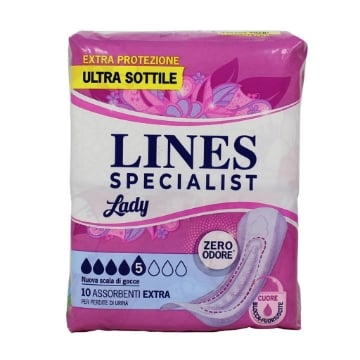 LINES SPECIALIST EXTRA ASSORBENTI ANTI-ODORE 10 PEZZI OKX