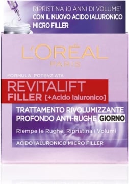 L'ORÉAL PARIS CREMA VISO GIORNO REVITALIFT FILLER AZIONE ANTIRUGHE  CON ACIDO IALURONICO CONCENTRATO 50 ML