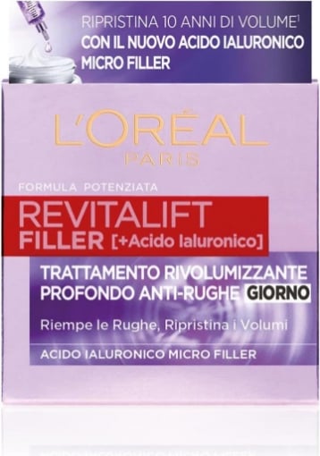 L'ORÉAL PARIS CREMA VISO GIORNO REVITALIFT FILLER AZIONE ANTIRUGHE  CON ACIDO IALURONICO CONCENTRATO 50 ML