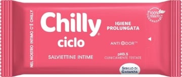 CHILLY SALVIETTINE CICLO PER L'IGIENE INTIMA OTTIMALI FUORI CASA PH 3.5 CLINICAMENTE TESTATE 12 PZ