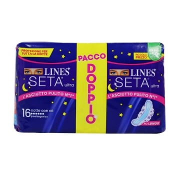 LINES SETA ULTRA NOTTE CON ALI PACCO DOPPIO 16 PZ