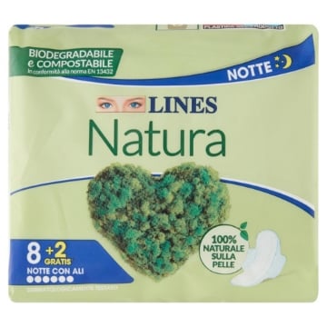 LINES NATURA ASSORBENTI NOTTE CON ALI 8+2 PZ