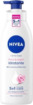 NIVEA PUMP CREMA CORPO ROSA E ARGAN DA 500 ML ADDOLCENTE ED IDRATANTE PER PELLI NORMALI E SECCHE OKX