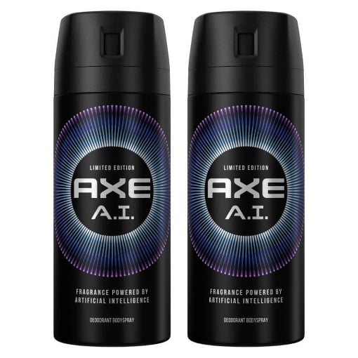 AXE DEODORANTE SPRAY EDIZIONE LIMITATA FRAGRANZA CREATA DA A.I. CONFEZIONE DOPPIA (2X 150 ML) OKX