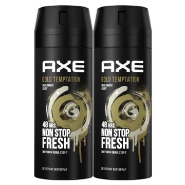 AXE DEODORANTE SPRAY FRAGRANZA GOLD TEMTAPTION ECONFEZIONE DOPPIA (2X 150 ML) OKX