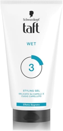 SCHWARZKOPF GEL N 3 PER CAPELLI STYLING TAFT WET PER CAPELLI EFFETTO BAGNATO CON FORMULA VEGANA 150 ML OKX