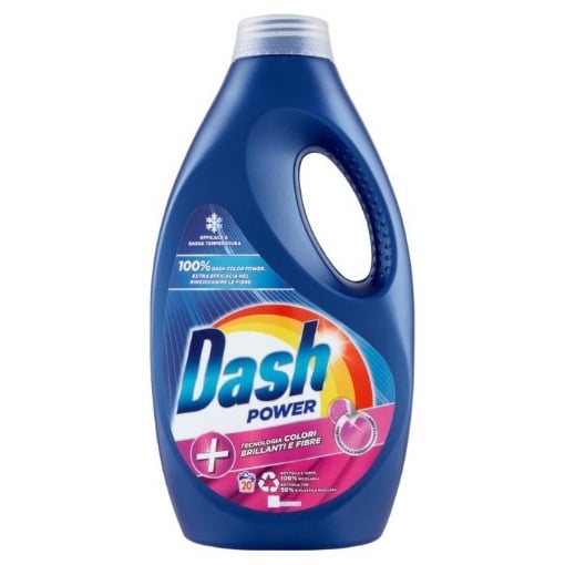 DASH DETERSIVO LAVATRICE LIQUIDO COLORI BRILLANTI E FIBRE 20 LAVAGGI POWER OKX