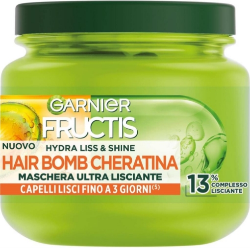 GARNIER FRUCTIS MASCHERA ULTRA LISCIANTE PER CAPELLI CRESPI E RIBELLI CON ARGAN E CHERATINAHYDRA LISS & SHINE 320 ML OKX