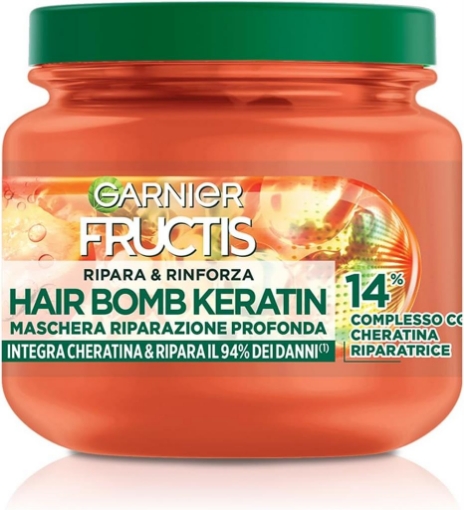 GARNIER FRUCTIS MASCHERA RIMPOLPANTE X CAPELLI DANNEGGIATI RIPARA  CON OLIO DI MARULA E CHERATINA, 320 ML OKX