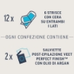 VEET EXPERT STRISCE DEPILATORIE VISO PER PELLI SENSIBILI 12 STRISCE (6X2 STRISCE) + 2 SALVIETTE POST-EPILAZIONE OKX