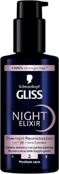 SCHWARZKOPF GLISS NIGHT ELIXIR SIERO RICOSTRUZIONE NOTTURNA 100 ML SIERO CAPELLI CON COMPLESSO IONICO OKX